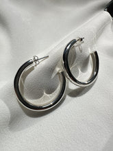 Aretes arracadas chunky  de plata mujer