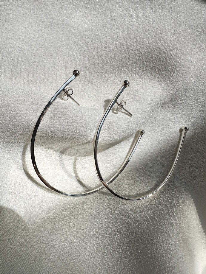 Aretes arracadas grandes de plata mujer