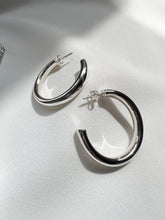 Aretes arracadas chunky  de plata mujer