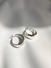 Aretes arracadas chunky  de plata mujer