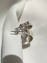 Aretes arracadas chunky  de plata mujer