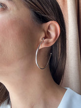 Aretes arracadas grandes de plata mujer