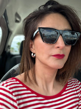 Aretes arracadas chunky  de plata mujer