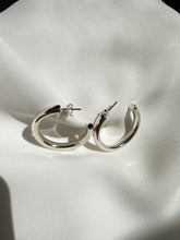 Aretes arracadas chunky  de plata mujer