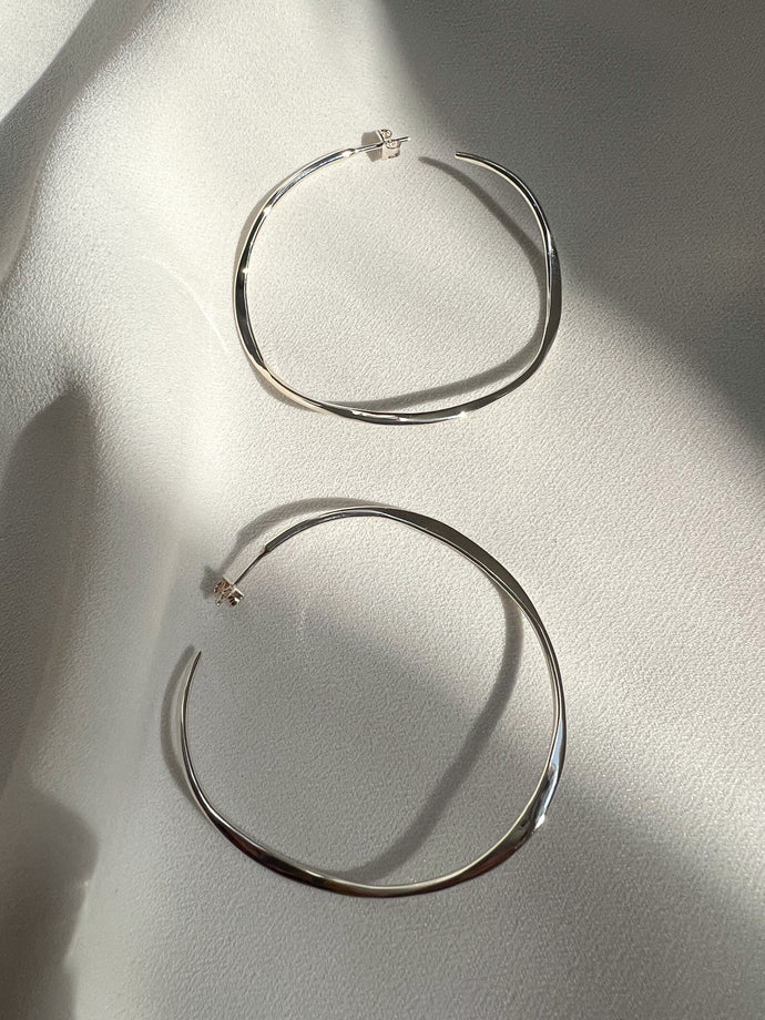Aretes arracadas grandes de plata mujer