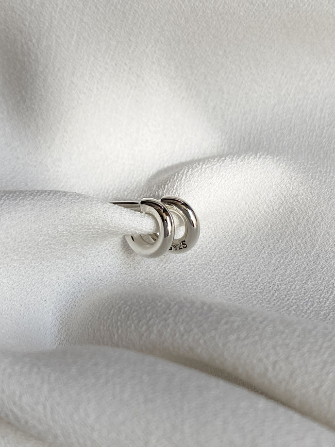 Aretes ear cuff arracadas chiquitas de plata mujer