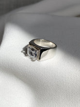 Anillo de compromiso, anillo promesa, anillo de plata ley .925, anillo solitario con circonia blanca