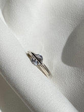 Anillo de compromiso, anillo promesa, anillo de plata ley .925, anillo solitario con circonia blanca