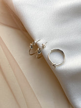 Aretes arracadas chicas nudo de plata mujer