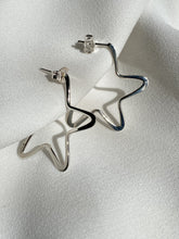 Aretes arracadas estrellas de plata mujer