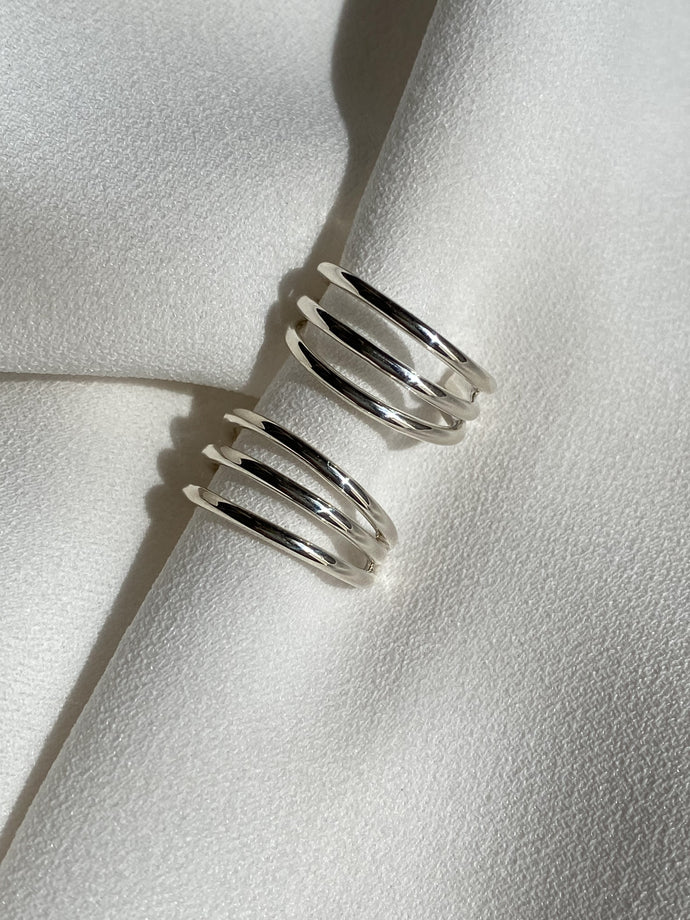 Aretes ear cuff arracadas de plata mujer