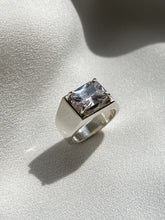 Anillo de compromiso, anillo promesa, anillo de plata ley .925, anillo solitario con circonia blanca