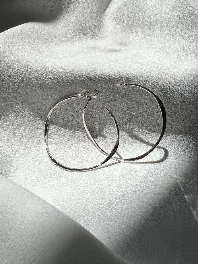 Aretes arracadas grandes de plata mujer