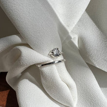 Anillo promesa o anillo de compromiso plata ley .925 circonia blanca regalo para mujer