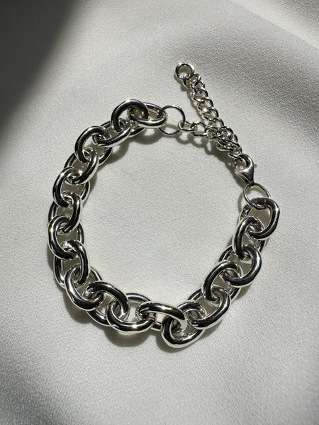 Rolo chunky, Pulsera de Plata Ley .925 pesada, envío gratis!