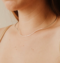 Collar corto choker de plata mujer