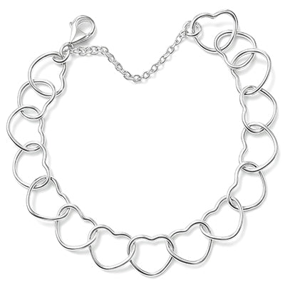Heart,  Pulsera de Plata ley .925, entrega de 3-5 días