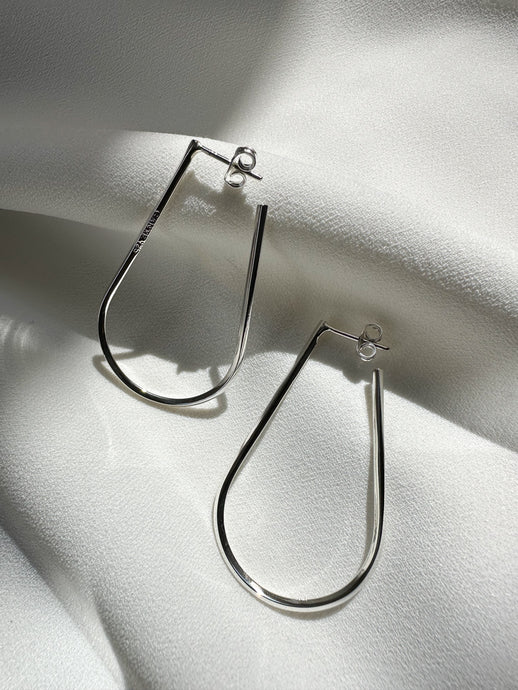 Hoops, Maxi Arracadas de Plata Ley .925