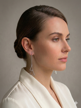 Lavanda, Aretes de Plata Ley .925, en poste o gancho.