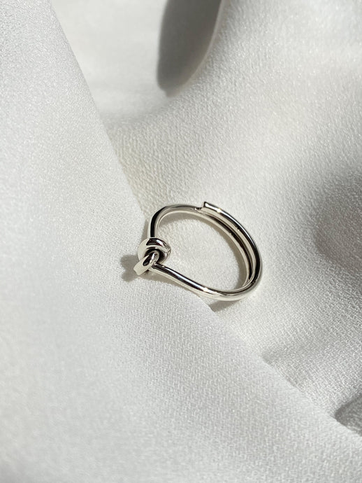 Anillo nudo unisex promesa plata .925