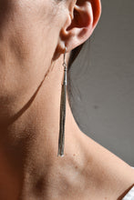 Rian, Aretes de 15 y 10 hilos largo de Plata líquida .925