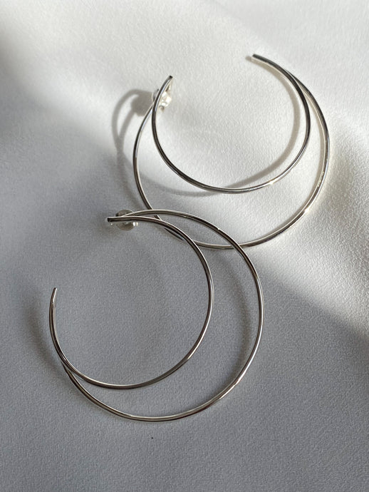 Luna C, Maxi Arracadas de Plata Ley .925