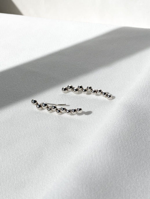 Aretes ear cuff de plata mujer