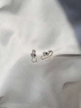 Ear Cuff Ojo de luna, Aretes de Plata Ley .925 y cz