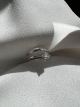 Anillo de plata ley .925 solitario, anillo de compromiso o anillo promesa