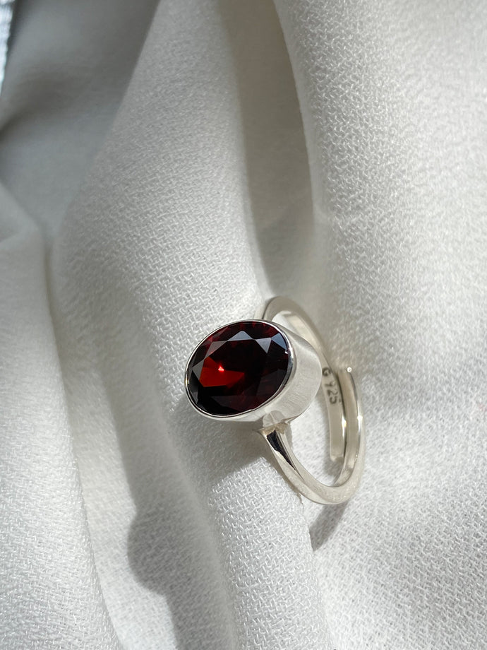  Anillo promesa o anillo de compromiso plata ley .925 circonia rojo regalo para mujer