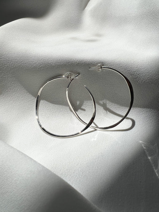 Aretes arracadas grandes de plata mujer