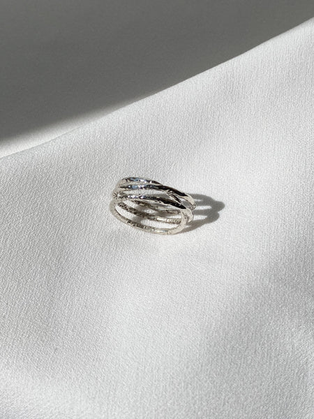 Anillo de plata ley .925 triple alambre regalo mujer