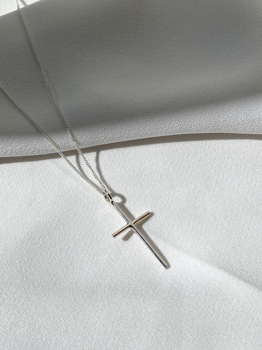 Collar cruz de plata regalo mujer 