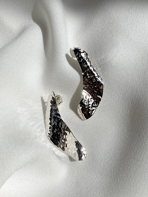 Aretes de ala de plata .925