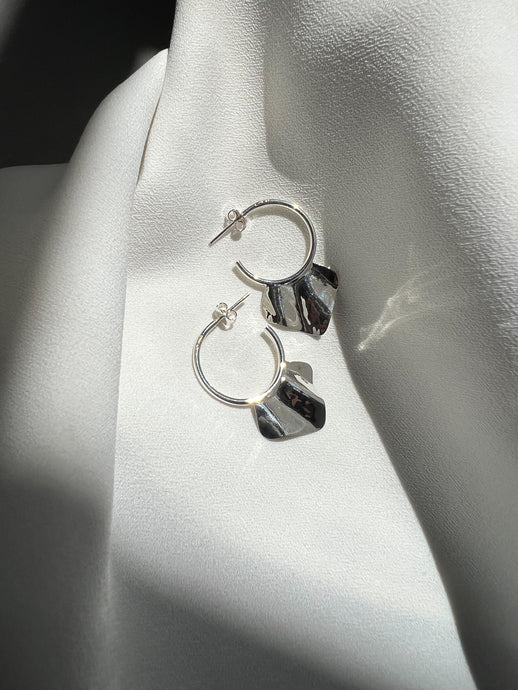 Aretes arracadas grandes de plata mujer