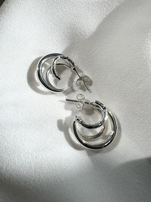 Aretes arracadas chicas de plata mujer